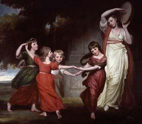 George Romney The five youngest children of Granville Leveson-Gower, 1st Marquess of Stafford Germany oil painting art